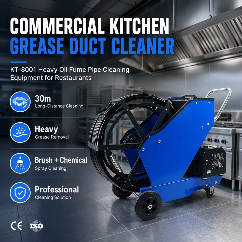 Heavy Equipment In Kitchen - Limpiador de conductos de grasa para